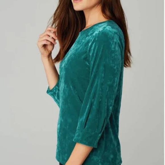 NWT J. Jill Crushed Velvet A-Line Top (4X) - Picture 11 of 16
